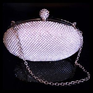 Formal rhinestone clutch purse